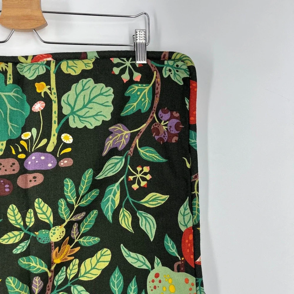 IKEA VILDPERSILJA Cushion‎ Cover Black Multicolor Botanical Floral Print 20x20